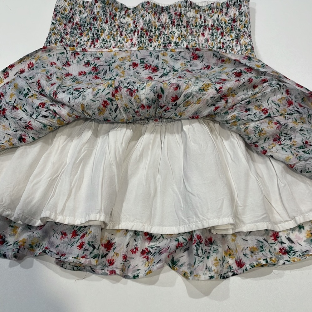 Falling Love multi colored Printed Ruffle Skirt - Picture 3 of 5